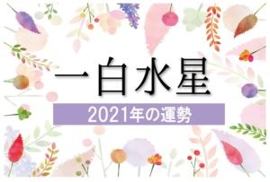 【一白水星】2021年の運勢と月別吉方位と凶方位
